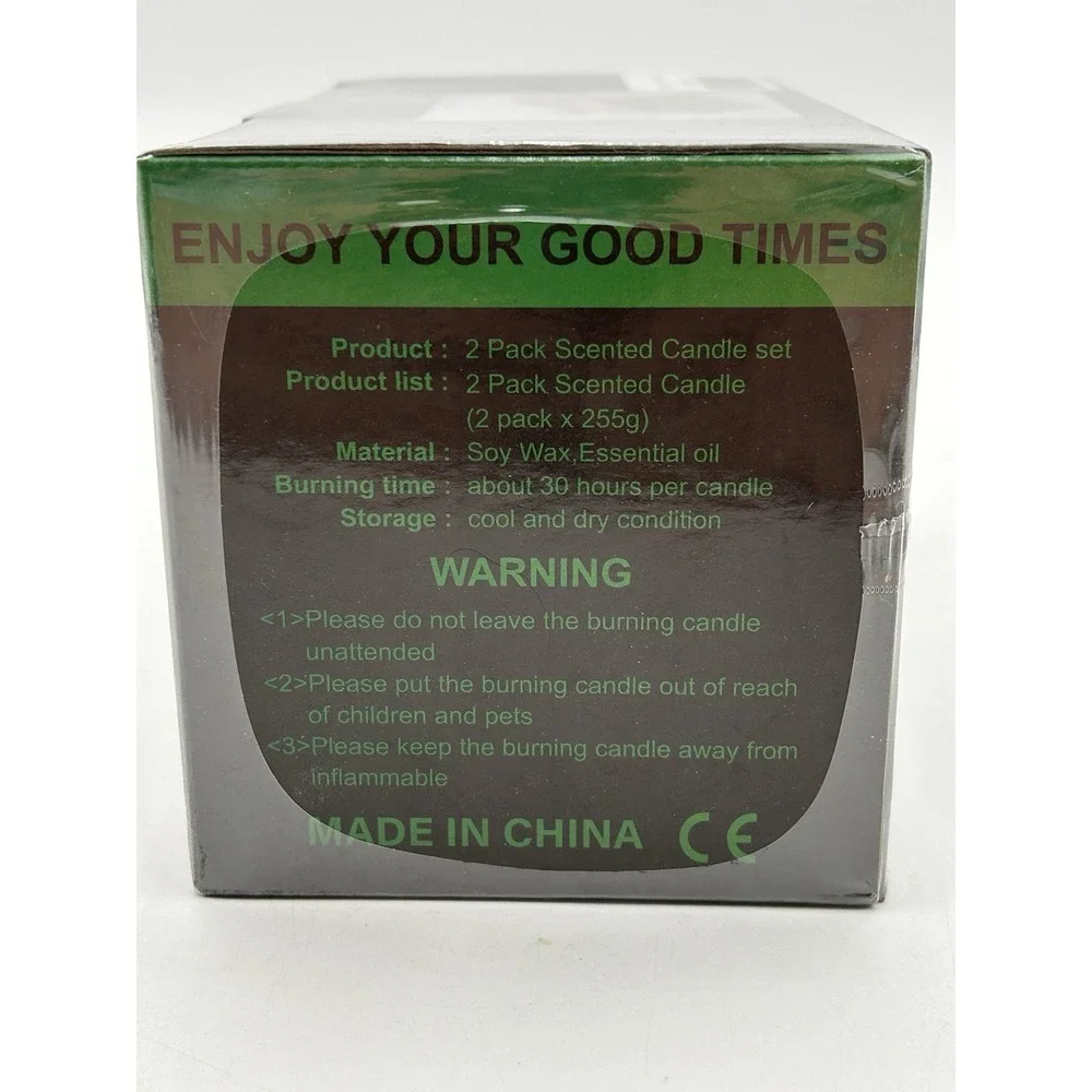 2 Premium Soy Scented Candles Vanilla Cupcake 30 Hours Burn Time